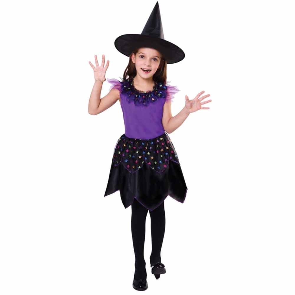 HALLOWEEN Witch Classic Purple Youth Costume L